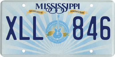 MS license plate XLL846