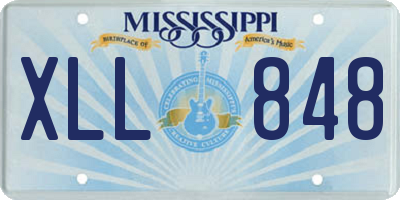 MS license plate XLL848