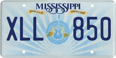 MS license plate XLL850