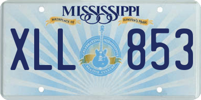 MS license plate XLL853