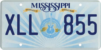 MS license plate XLL855