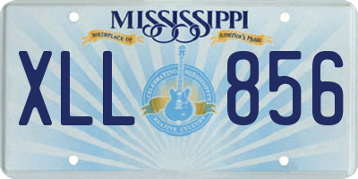MS license plate XLL856