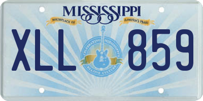 MS license plate XLL859