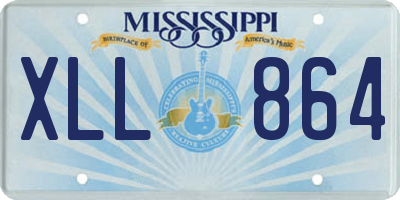 MS license plate XLL864