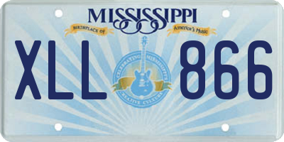 MS license plate XLL866