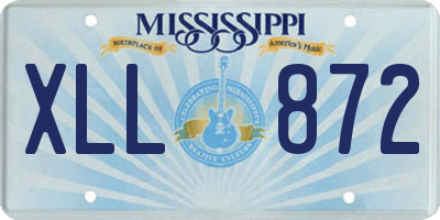 MS license plate XLL872