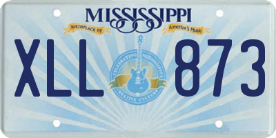 MS license plate XLL873