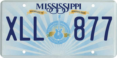 MS license plate XLL877