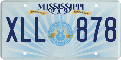 MS license plate XLL878