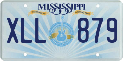 MS license plate XLL879