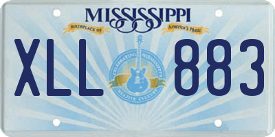MS license plate XLL883