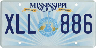 MS license plate XLL886