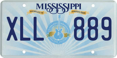 MS license plate XLL889