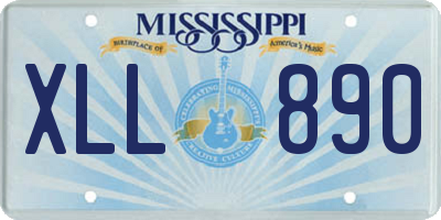MS license plate XLL890