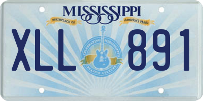 MS license plate XLL891