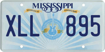 MS license plate XLL895