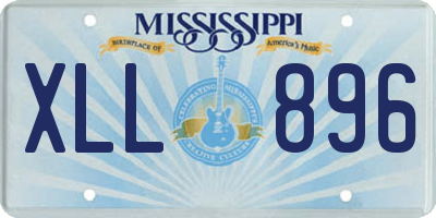 MS license plate XLL896