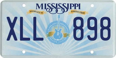 MS license plate XLL898