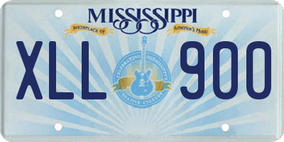MS license plate XLL900
