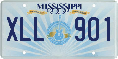 MS license plate XLL901