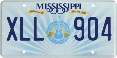 MS license plate XLL904