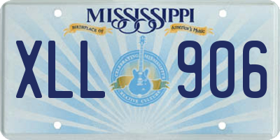 MS license plate XLL906