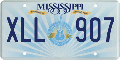 MS license plate XLL907