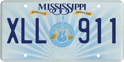 MS license plate XLL911