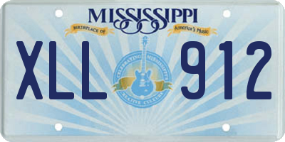 MS license plate XLL912