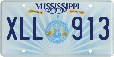 MS license plate XLL913