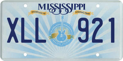 MS license plate XLL921