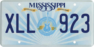 MS license plate XLL923