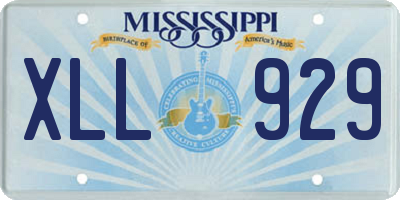MS license plate XLL929