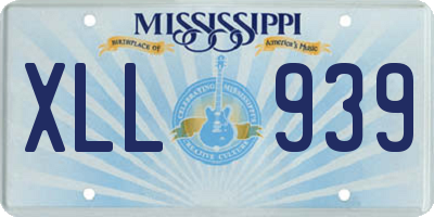 MS license plate XLL939
