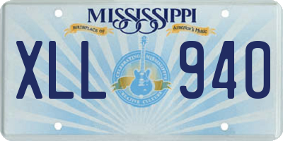 MS license plate XLL940