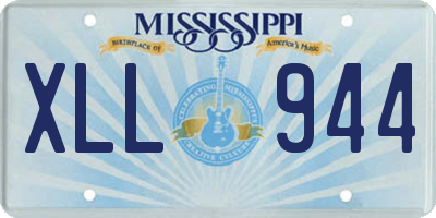MS license plate XLL944