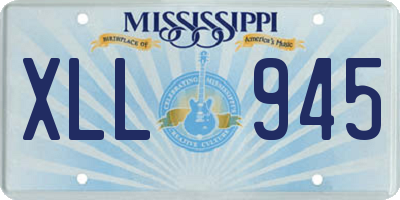 MS license plate XLL945