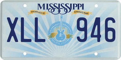 MS license plate XLL946
