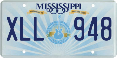 MS license plate XLL948
