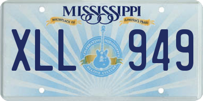 MS license plate XLL949