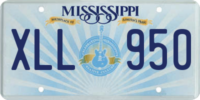 MS license plate XLL950