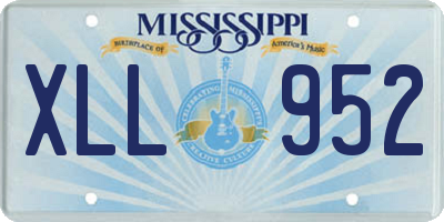 MS license plate XLL952