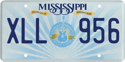 MS license plate XLL956
