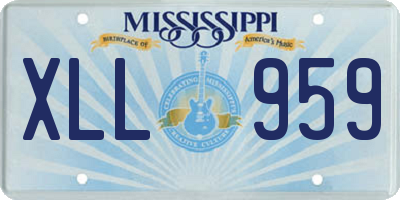 MS license plate XLL959