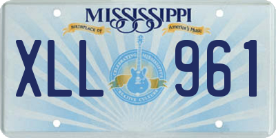 MS license plate XLL961