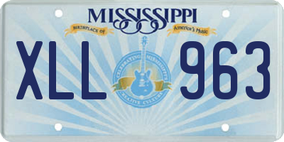 MS license plate XLL963