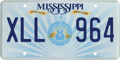 MS license plate XLL964