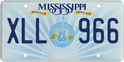 MS license plate XLL966