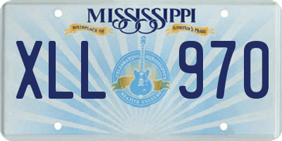 MS license plate XLL970