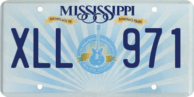 MS license plate XLL971